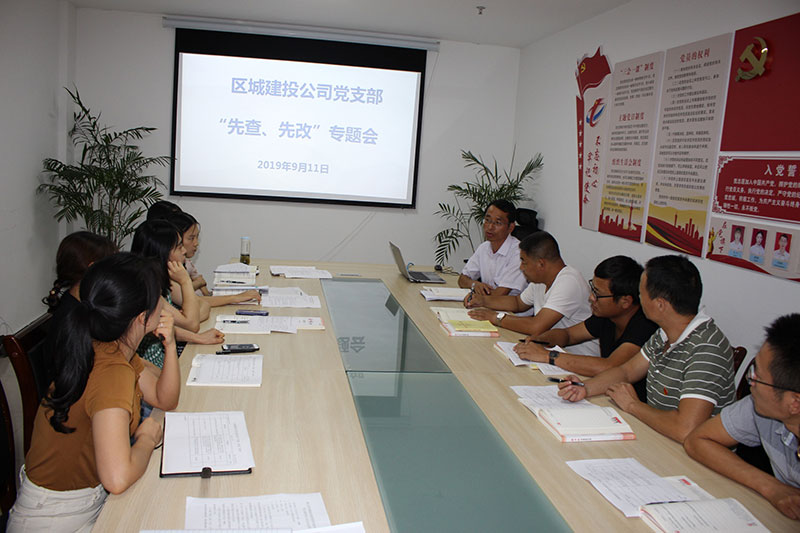區(qū)城建投公司黨支部開展“先學、先查、先改”工作 預熱 “不忘初心、牢記使命”主題教育工作